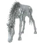 Metal Feeding Horse