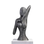 Patung Aluminium Half Biola Woman