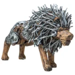 wooden walking lion